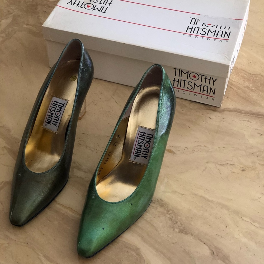Timothy Hitsman Dark Green Heels - Sz